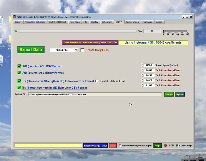 exportscreen